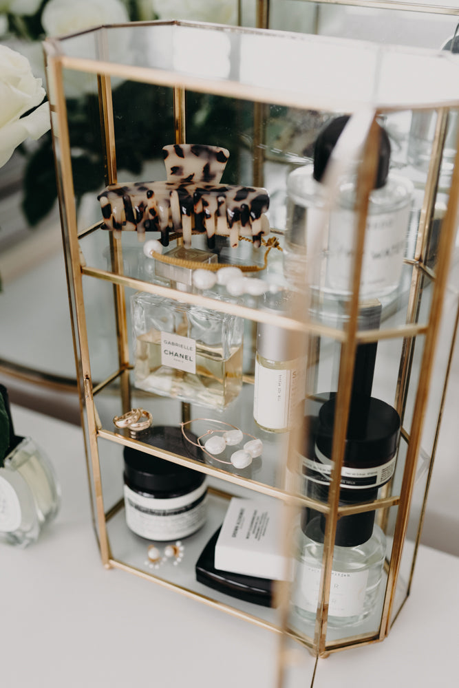 BRASS & GLASS CABINET