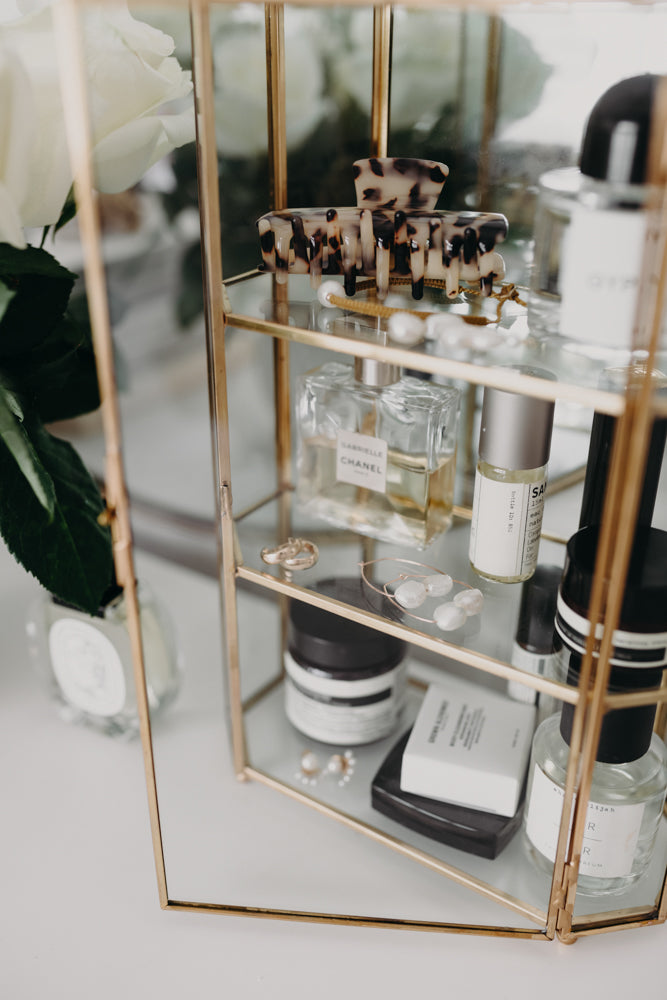 BRASS & GLASS CABINET