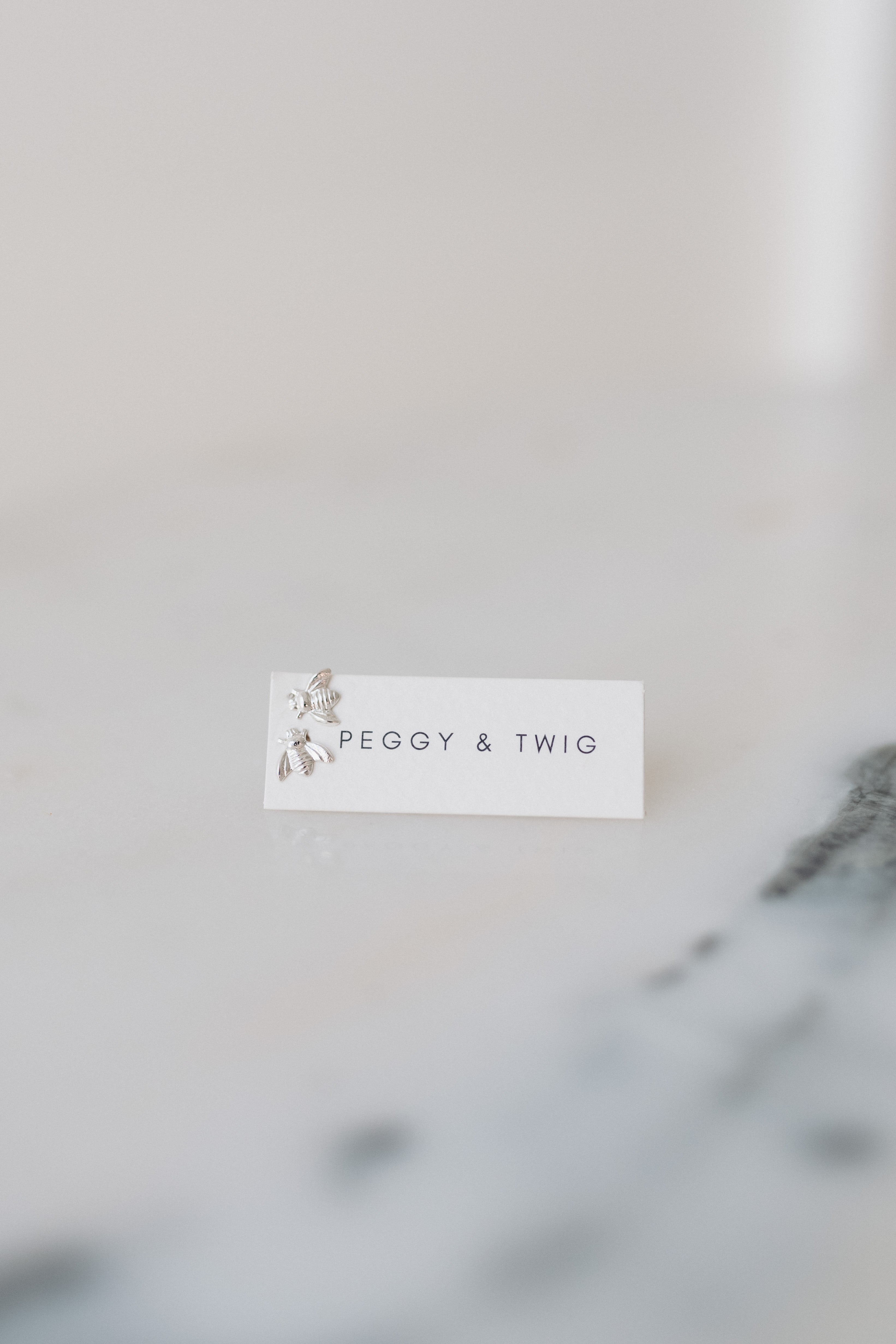 BEE STUDS | SILVER