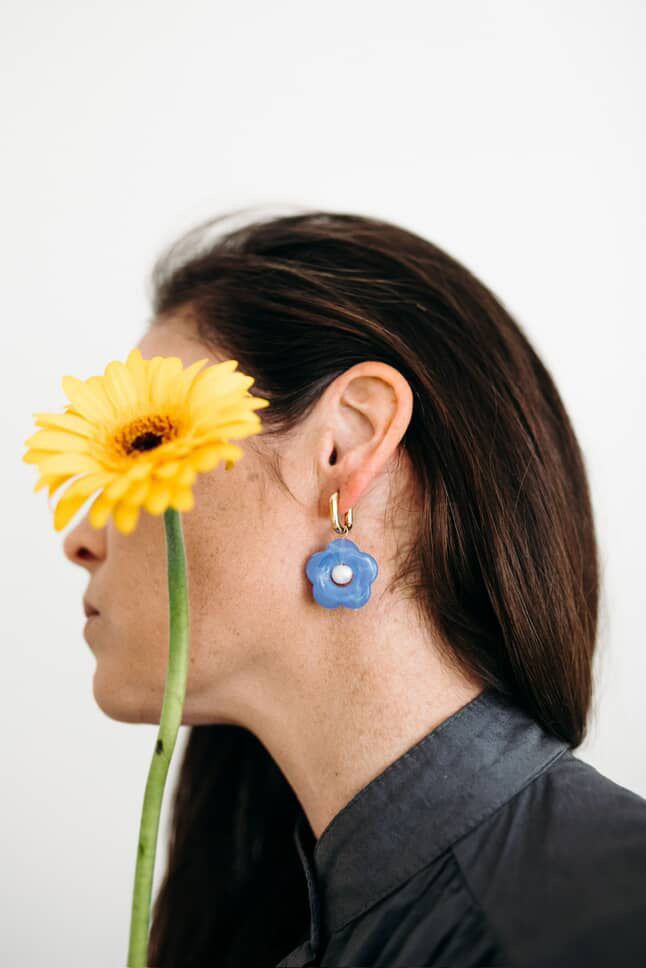DAISY EARRINGS | BLUE