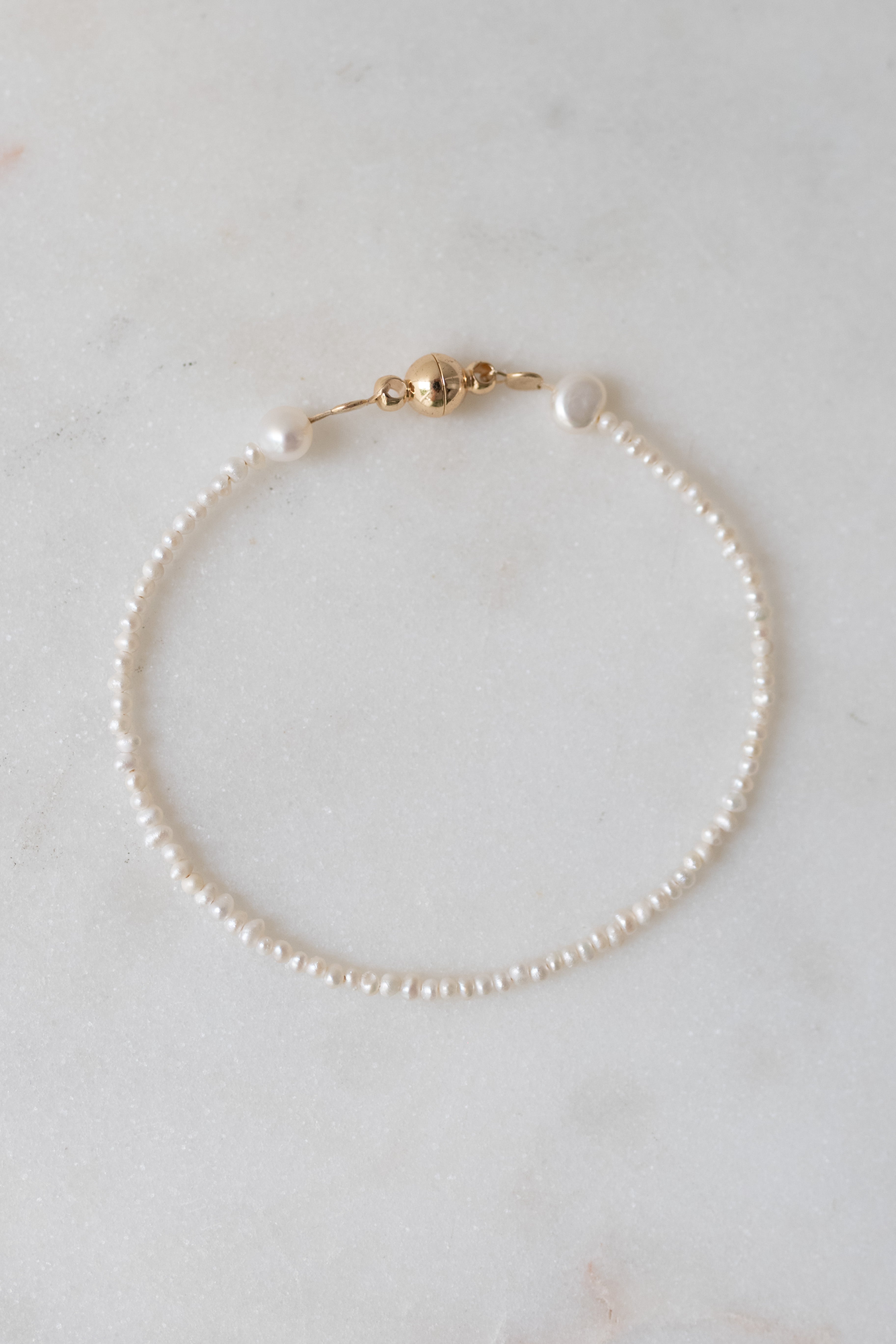 TINY SEED PEARL BRACELET