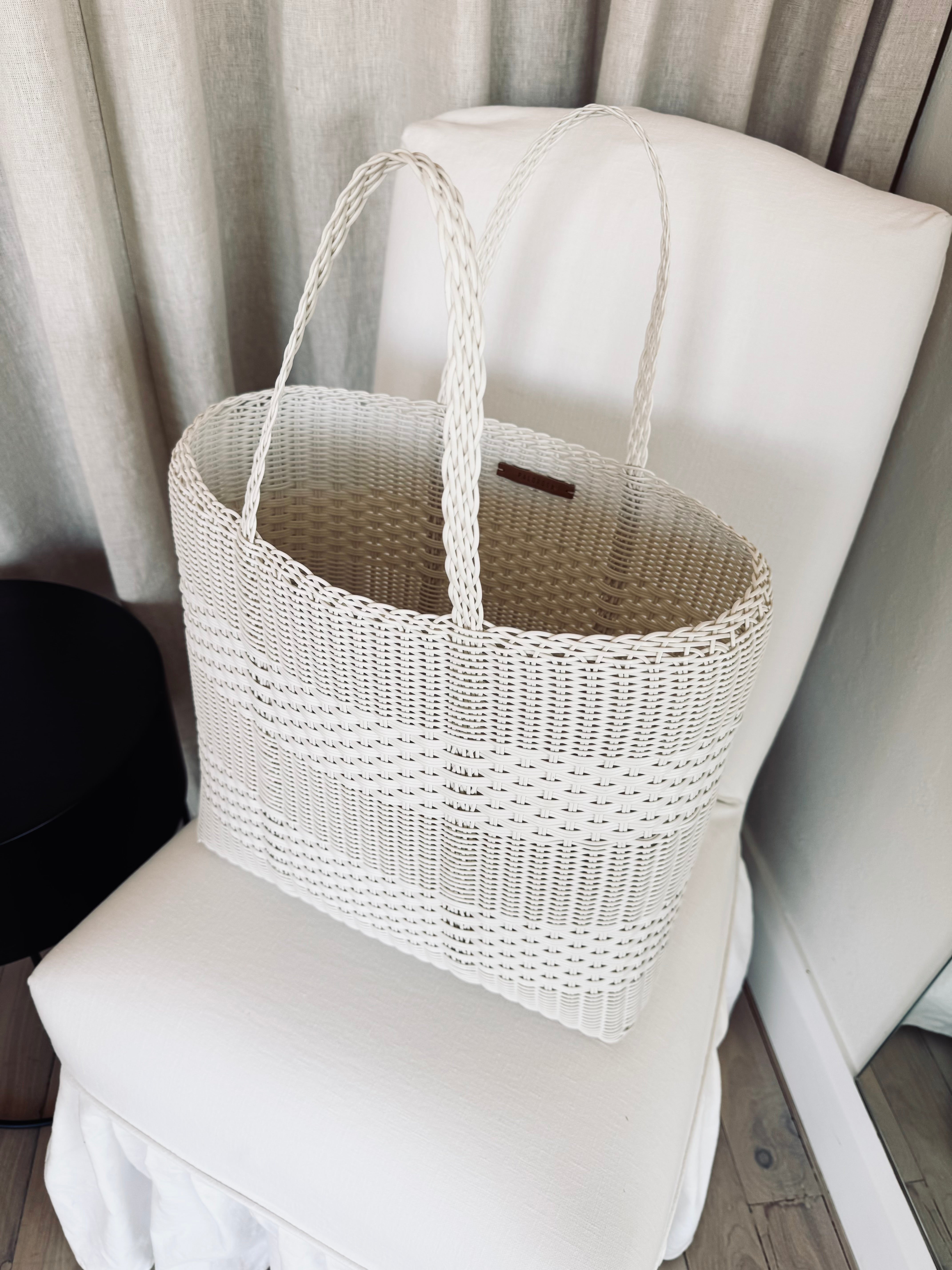 TALL PALOROSA BASKET WHITE