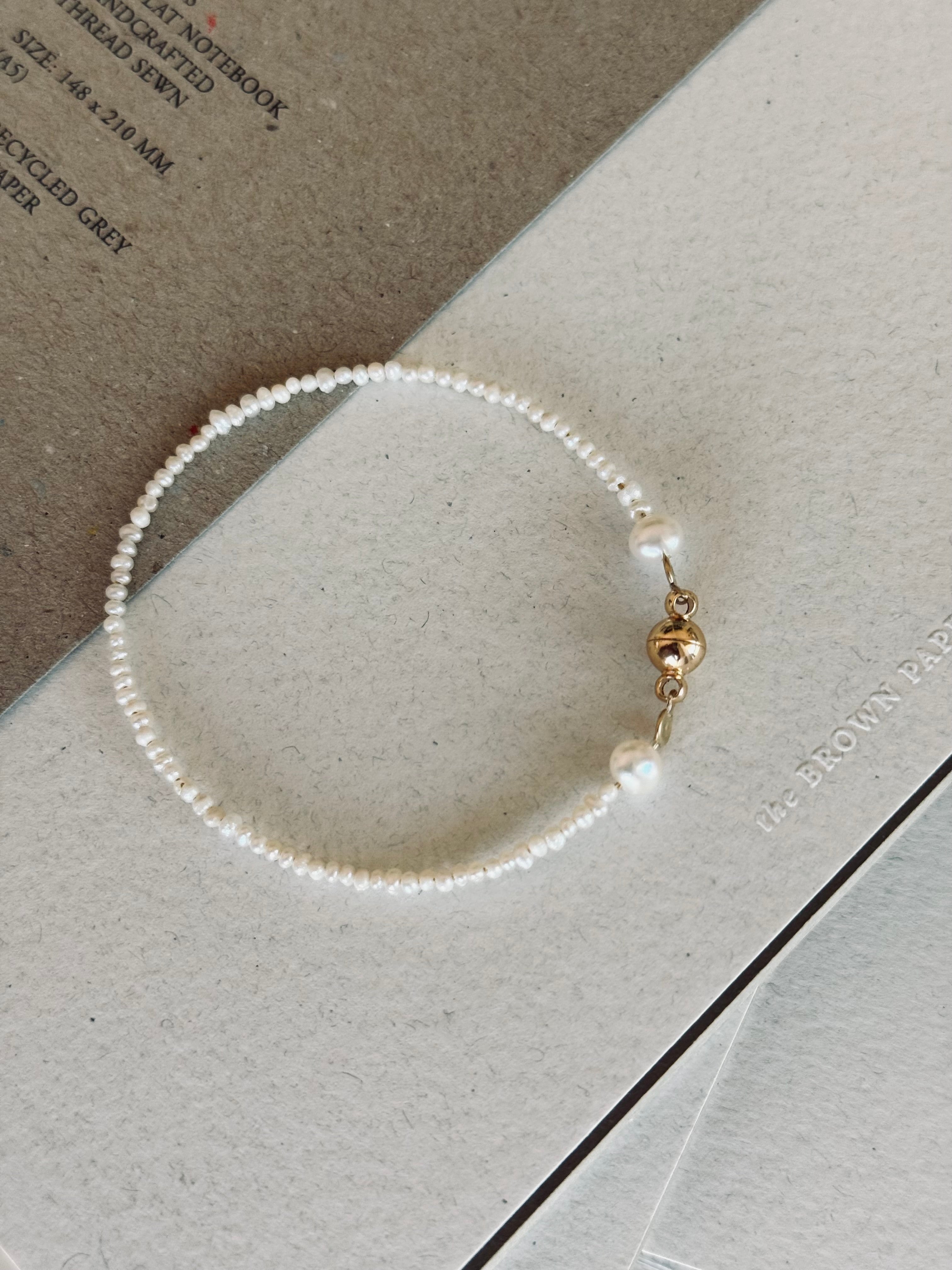 TINY SEED PEARL BRACELET