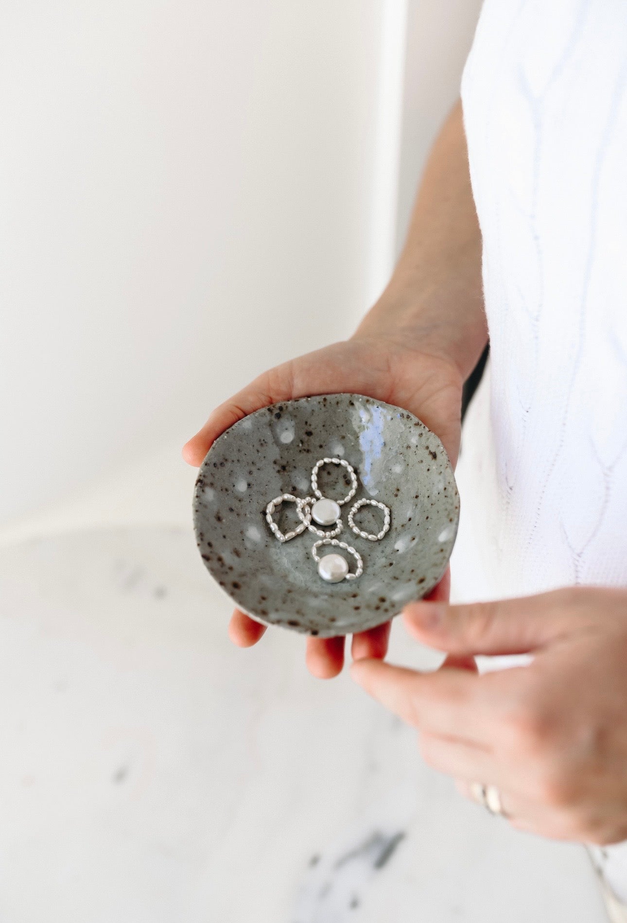 SPECKLED CERAMIC DISH