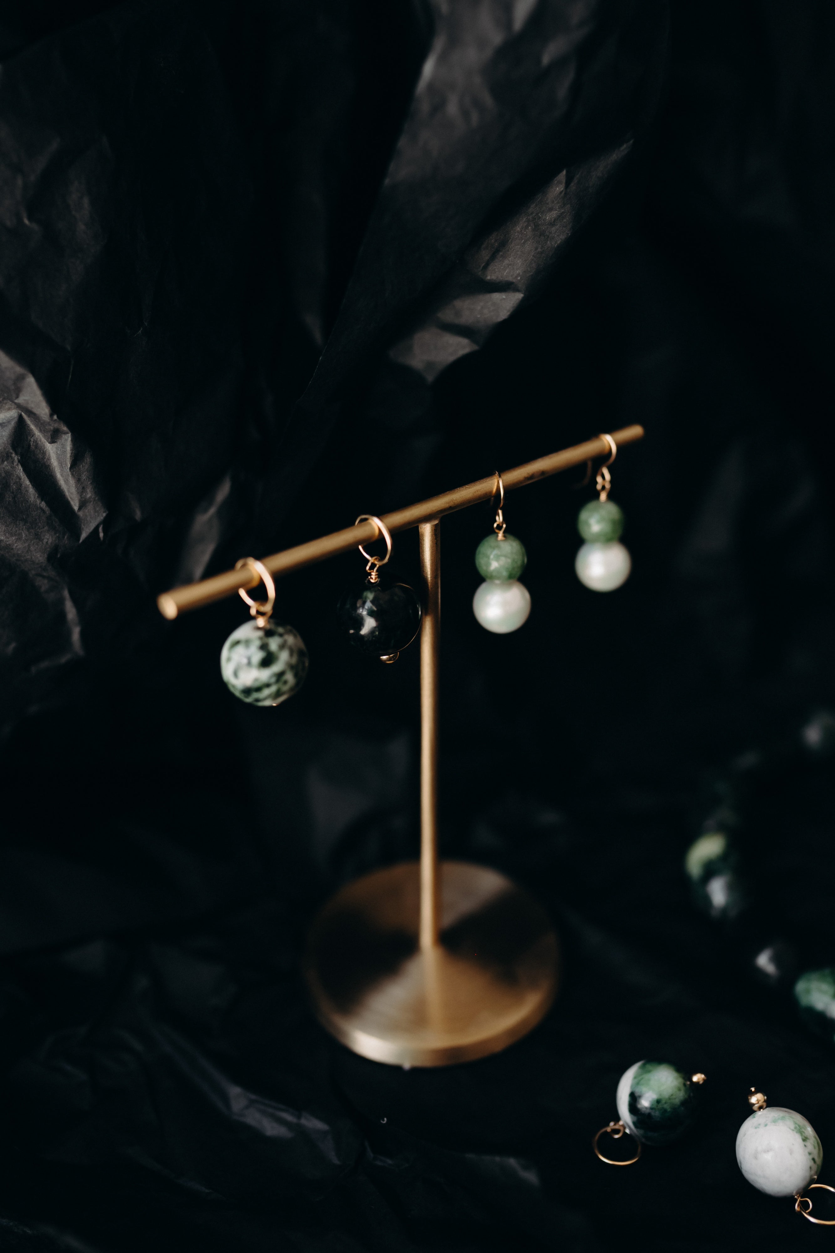 JADE DROP EARRINGS